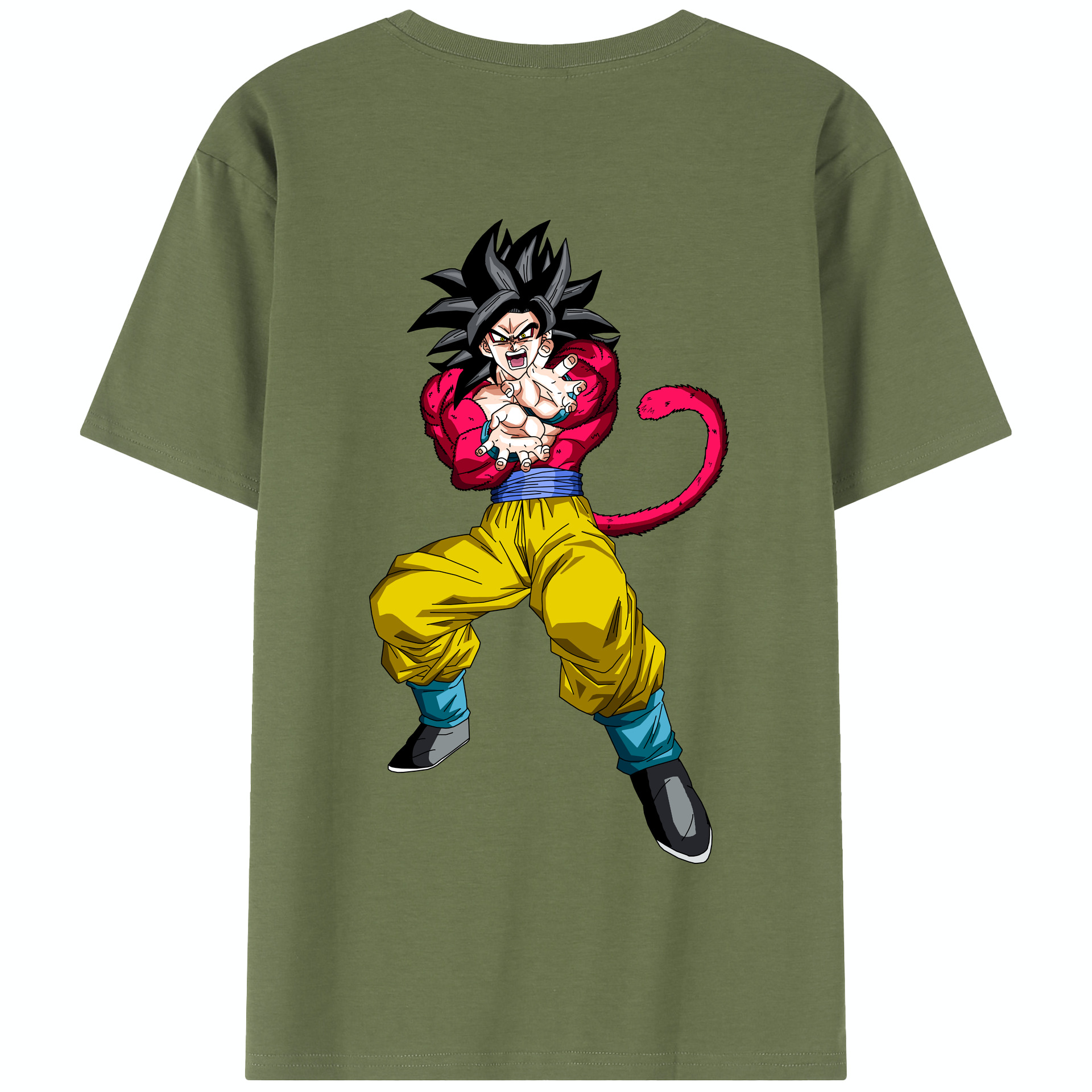 （画像用） ドラゴンボール 孫悟空（そん ごくう）Son Goku カカロット DRAGON BALL Kakarotto 綿100％半袖Tシャツ（背面プリント）